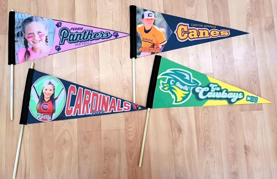 Custom sport and support pennants